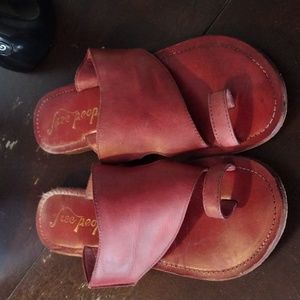 Free People Leather Thong Sandals Size 39/9